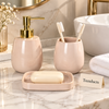 Danny Home Ceramic Bathroom Set 3 Pcs - Blush Pink