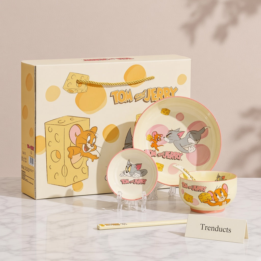 Disney Tom and Jerry Ceramic Tableware Set 5 Piece
