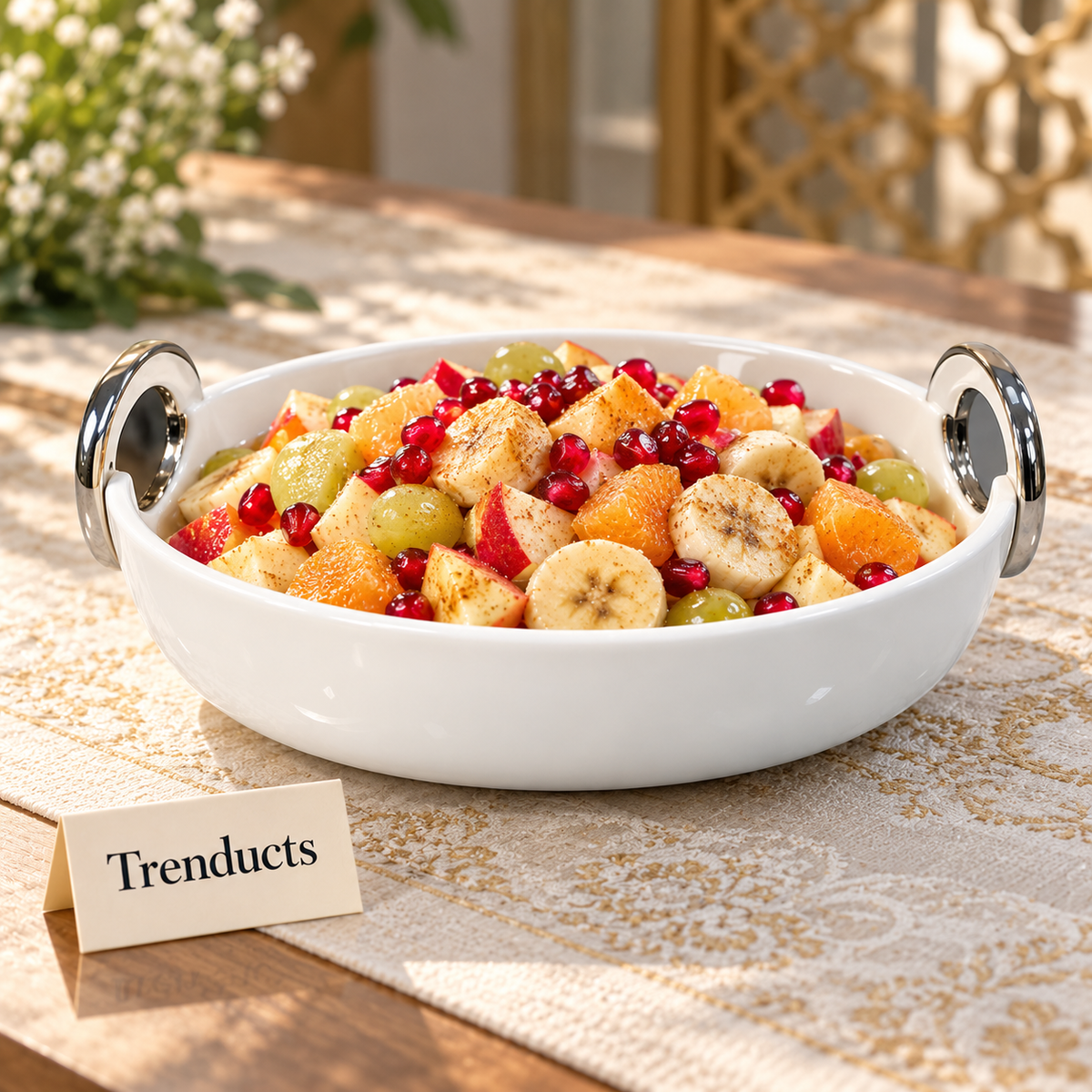 Brilliant Oval Bowl with Handles - 10.25 inch Silver