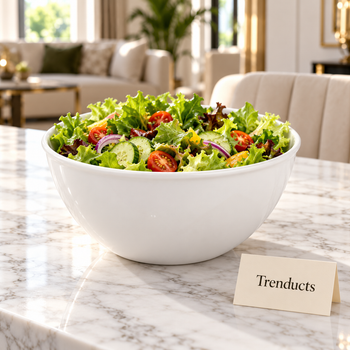 Danny Home Ceramic Bowl with fresh salad on a dining table | Trenducts