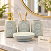 Brilliant 4 Piece Bathroom Set - Grey White Floral