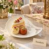 Brilliant Bird Dessert Dish 8 Inch - White Teardrop