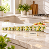 Enamel Fresh Box Set of 5 with Lids - Lemon Print
