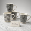 Danny Home Porcelain Mug 400ml - Black Line Pattern (each)