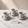 Danny Home Ceramic Cup and Saucer Set 6 Pcs - 120ml