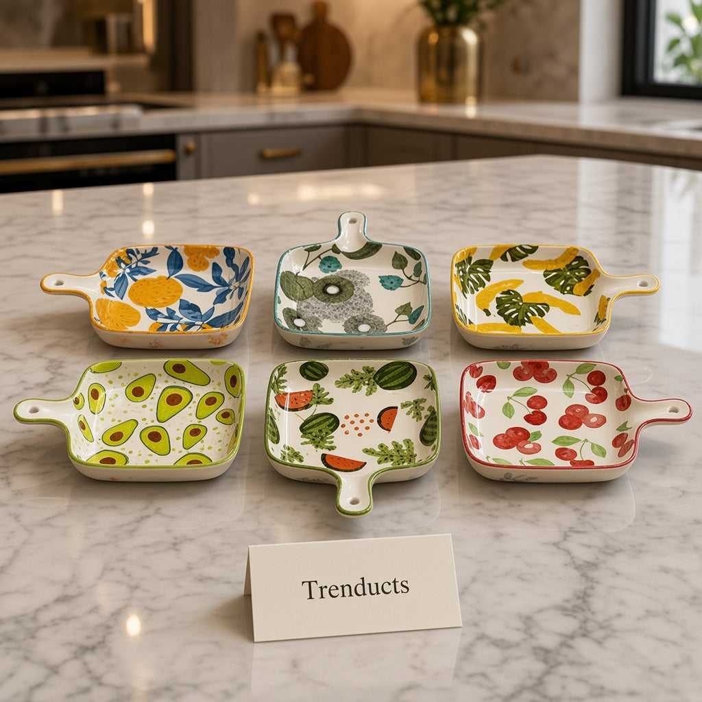 Danny Home Porcelain Baking Dish 7.5 Inch - Fruit Print (each)