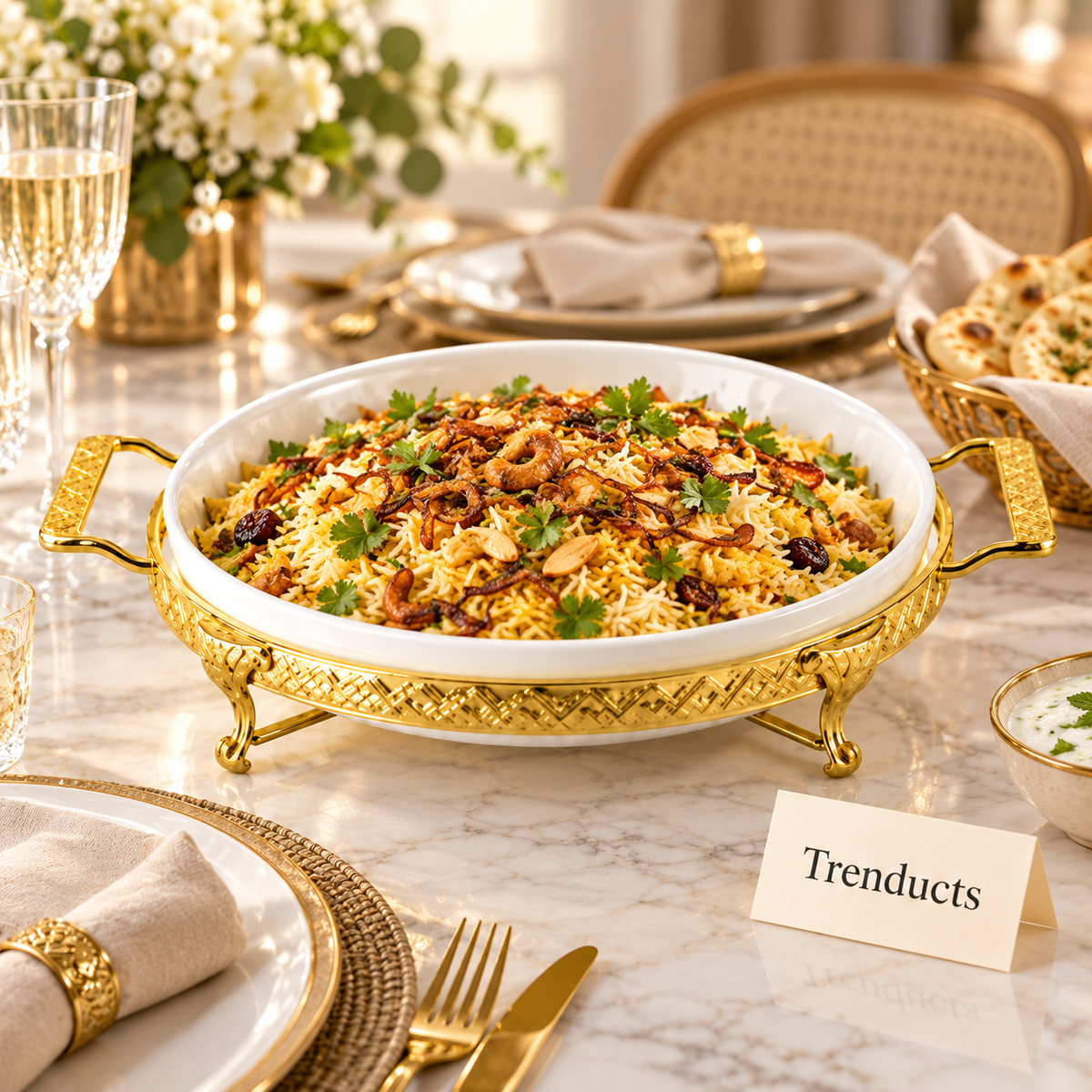 Brilliant 11 inch Round Plate with Gold Stand