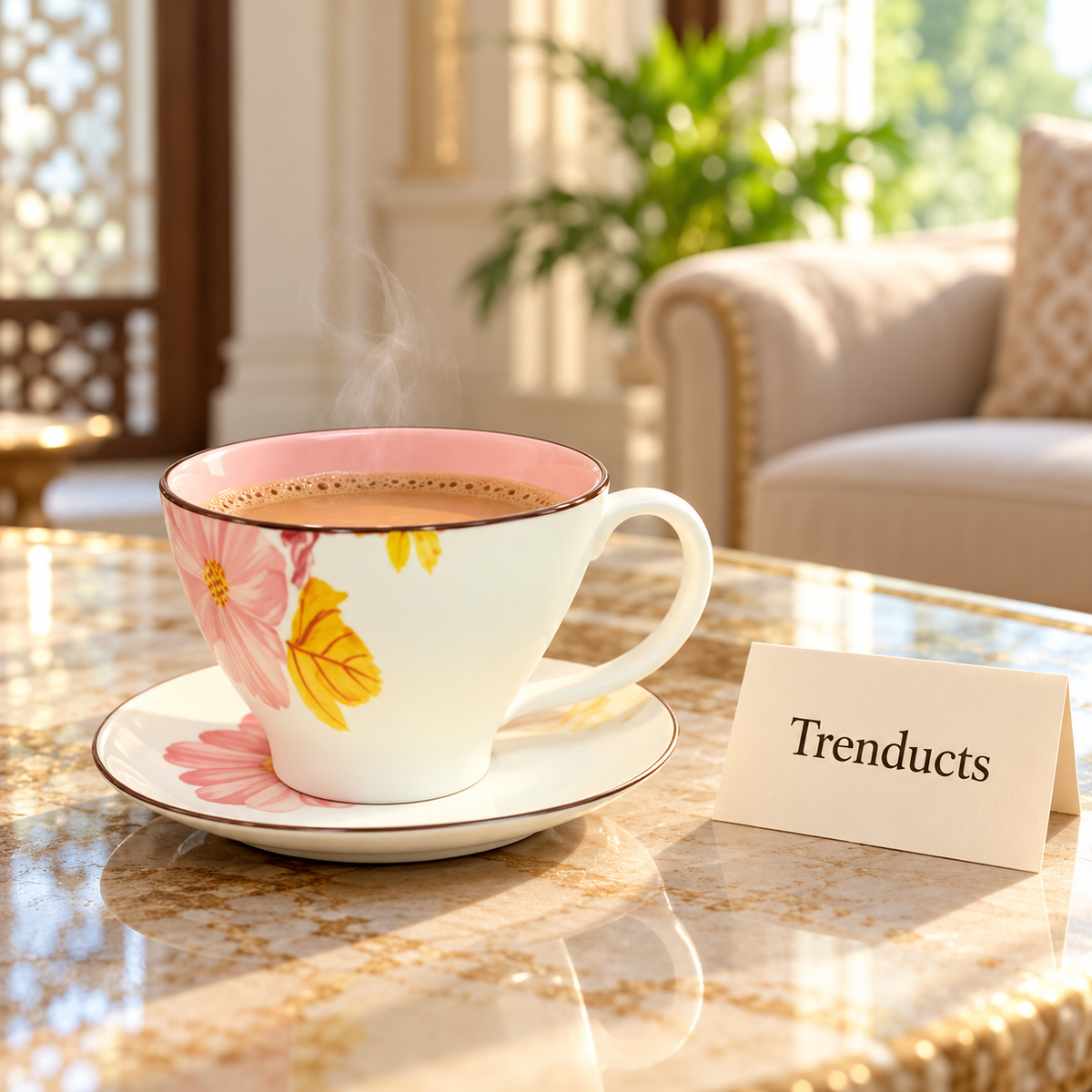 Brilliant Cup and Saucer Set 300 ml - Pink Floral