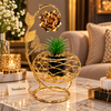 Gold Rose Butterfly Arc Metal Flower Pot Stand