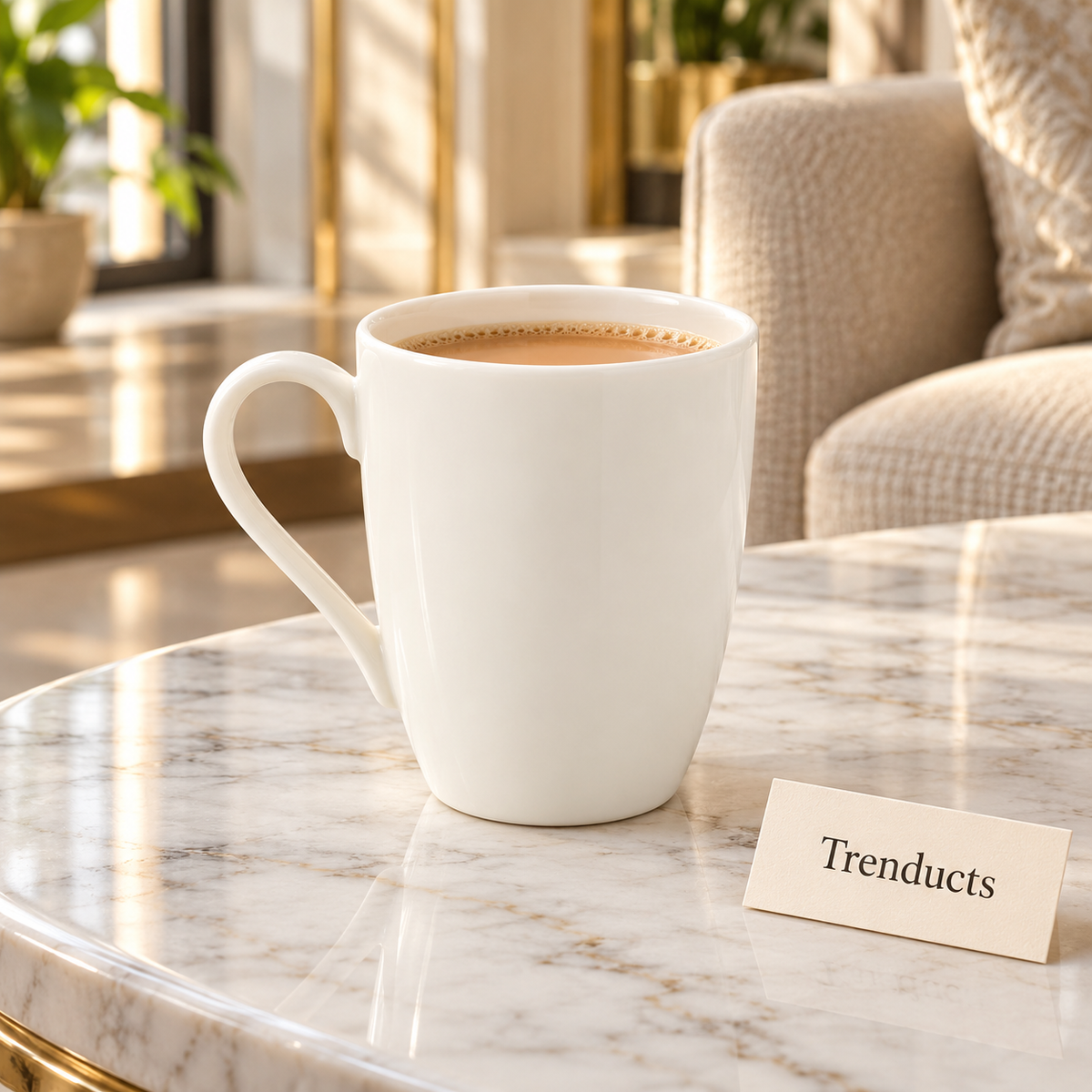 Danny Home White Mug - Tall Tapered Porcelain