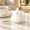 Danny Home Sugar Pot - 350 ml White Porcelain with Lid