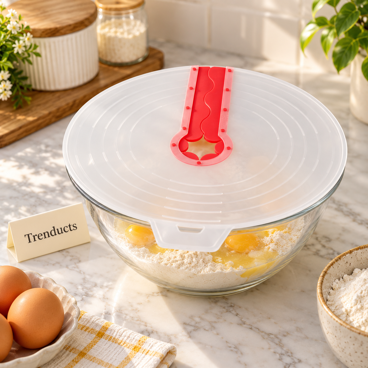 Splatter Guard - Silicone Mixer Bowl Cover for Batter