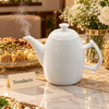 Brilliant Tall Tea Pot - 8.75 Inch White Tea Server