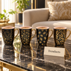 Black and Gold Mug 350 ml - Floral Leaf Print (Random)