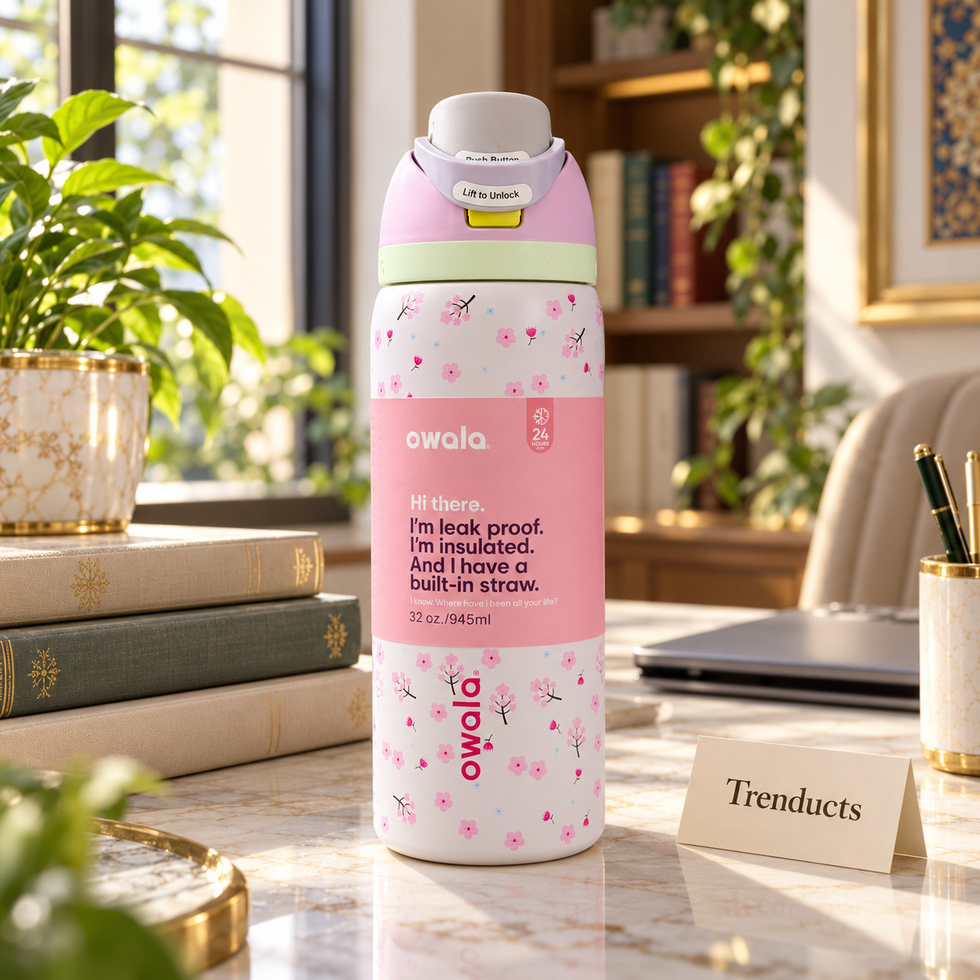 Owala Water Bottle 32 oz - Cherry Blossom Print
