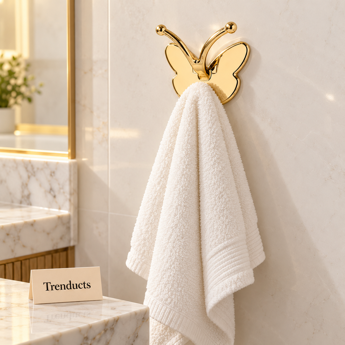 Butterfly Sticky Hook - Gold Adhesive Wall Hook