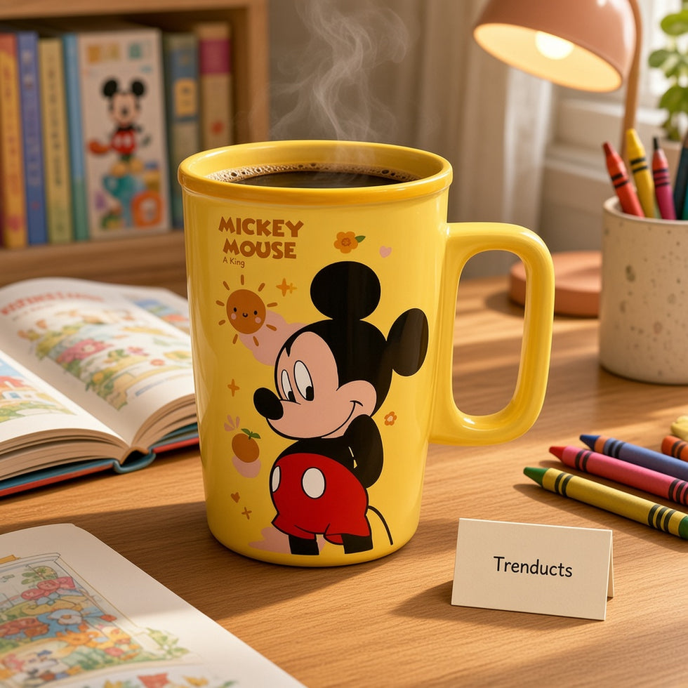 Disney Mickey Mouse Ceramic Mug - Tall Yellow