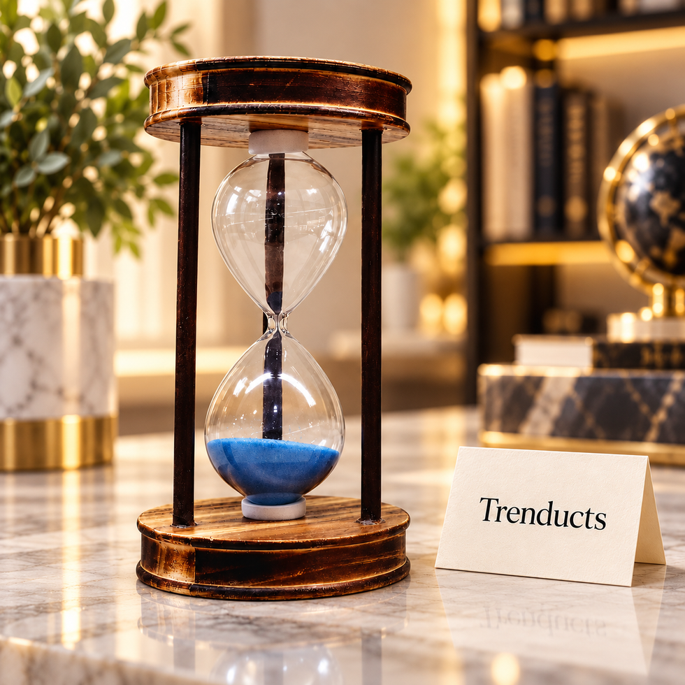 15 Minute Hourglass Sand Timer with Rustic Wood Finish Frame