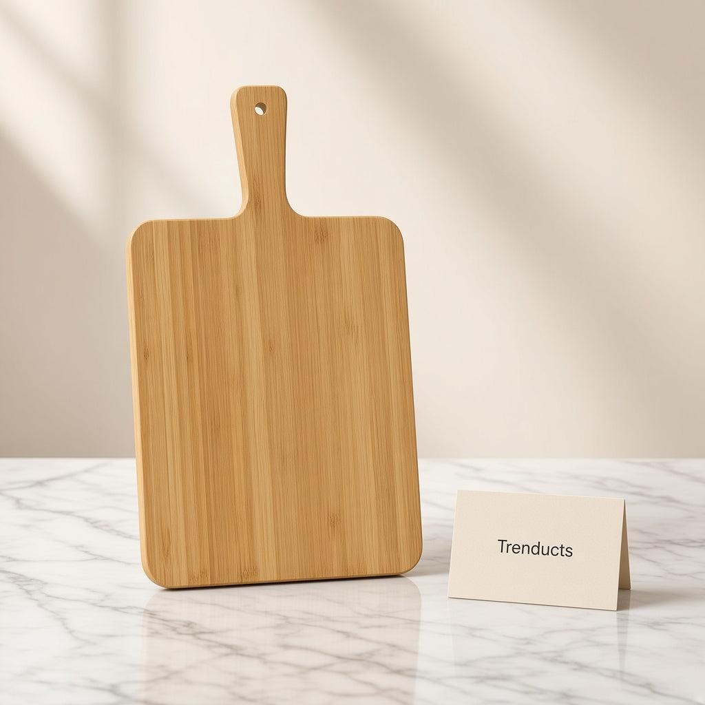 Bamboo Serving Board with Handle - 40 x 24 cm