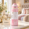Owala Water Bottle 32 oz - Pink Floral Toile Print