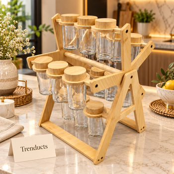 Revolving Masala Rack in an elegant home setting with Trenducts card - view 2