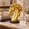 Horse Head Tabletop Bust - Gold Mane Showpiece