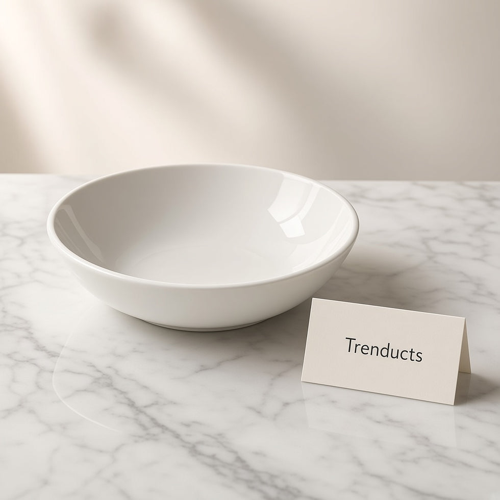 Danny Home Porcelain Deep Plate 20 cm - Plain White