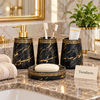 Brilliant 4-Piece Porcelain Bathroom Set - Marble