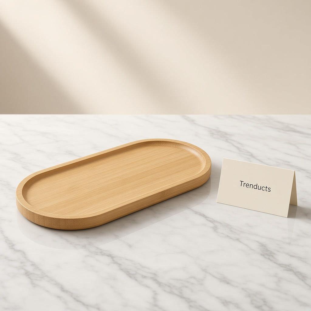 Bamboo Platter Oval Serving Tray - 35 x 16 cm