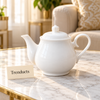 Danny Home Tea Pot - 850 ml Classic White Porcelain