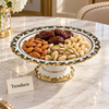 Danny Home Stand Fruit Plate - White & Gold Porcelain
