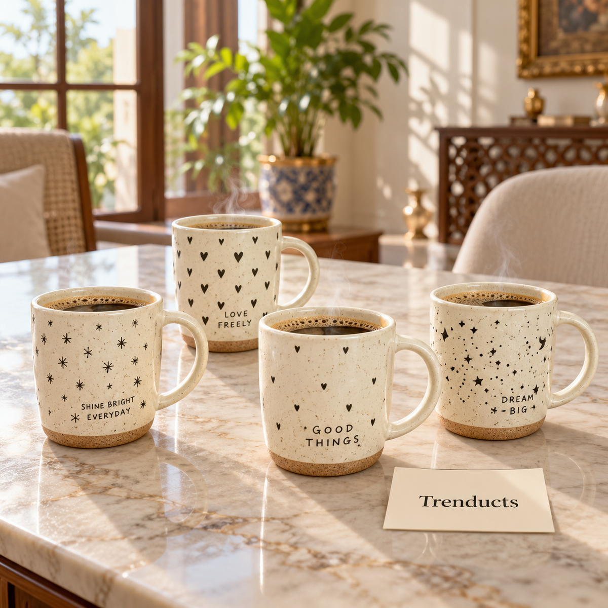 Speckled Cream Mug 350 ml - Rustic Clay Base (Random)