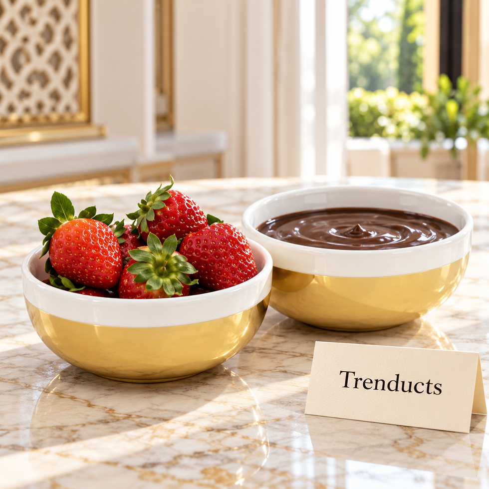 Symphony Adorn Dip Bowl Set of 2 - White and Gold