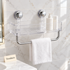 Towel Rack - Clear Bathroom Shelf with Chrome Towel Bar