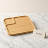 Bamboo Chip and Dip Platter - 2 Section Square Tray