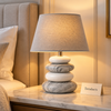 Danny Home Pebble Stone Table Lamp - Grey Shade