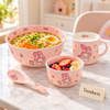 Disney My Melody Kids Ceramic Bowl Set 4 Piece - Pink