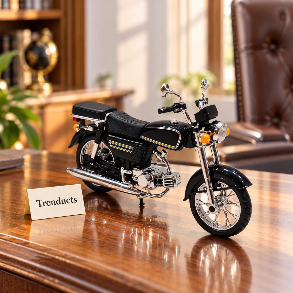 70 Bike Model Miniature - Black Die-Cast Motorbike