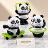 Plastic Panda Toy Set for Kids - 3 Moving Action Pandas