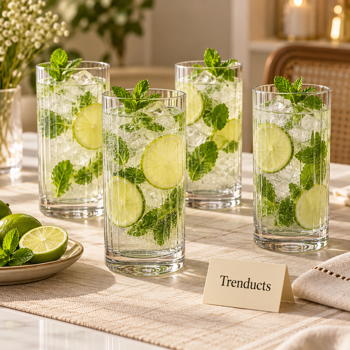 Danny Home Highball Glass Set - 4 Pcs 520ml Ribbed