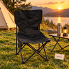 Foldable Camping Chair - Compact Black Folding Seat