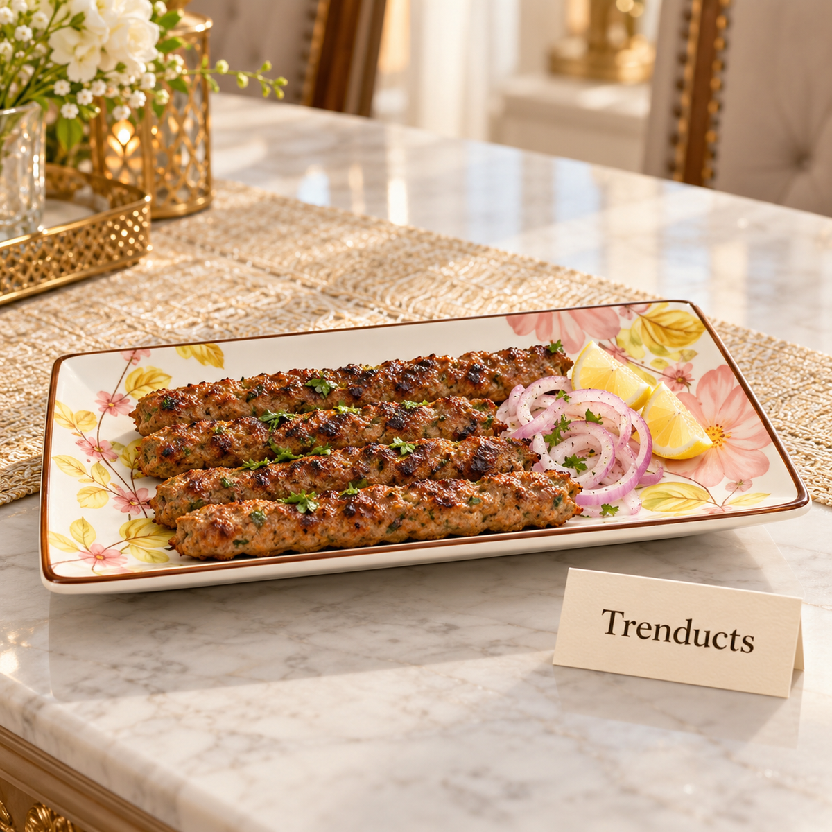 Brilliant 10 Inch Rectangular Dish - Pink Floral
