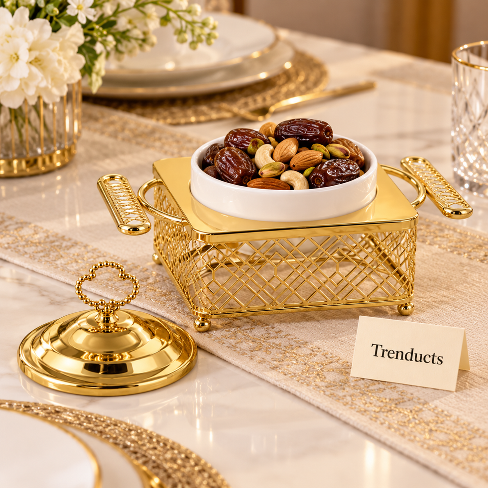 Brilliant 5″ Bowl with Lid and Gold Stand