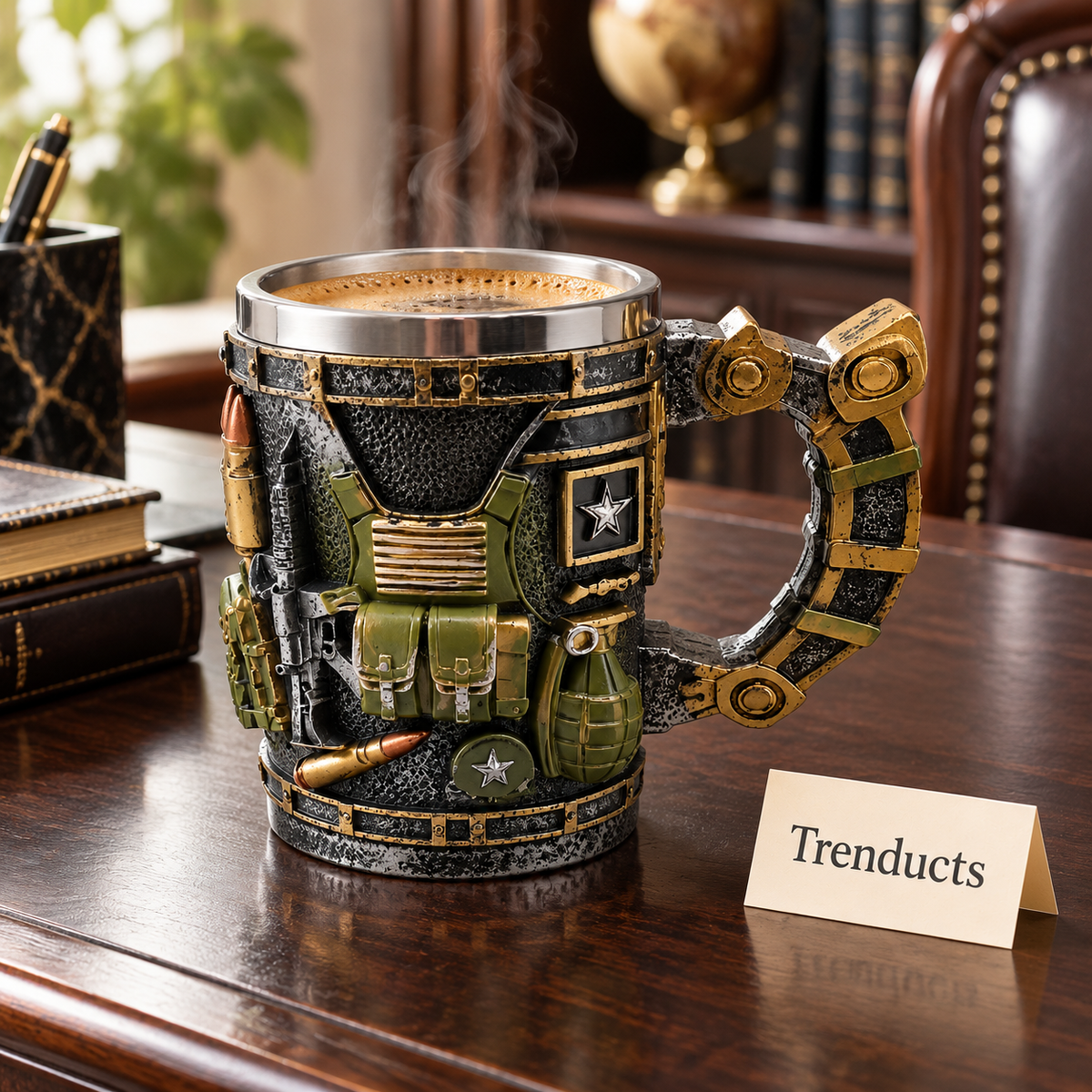 Army Themed Mug - 3D Olive Green Handled Mug
