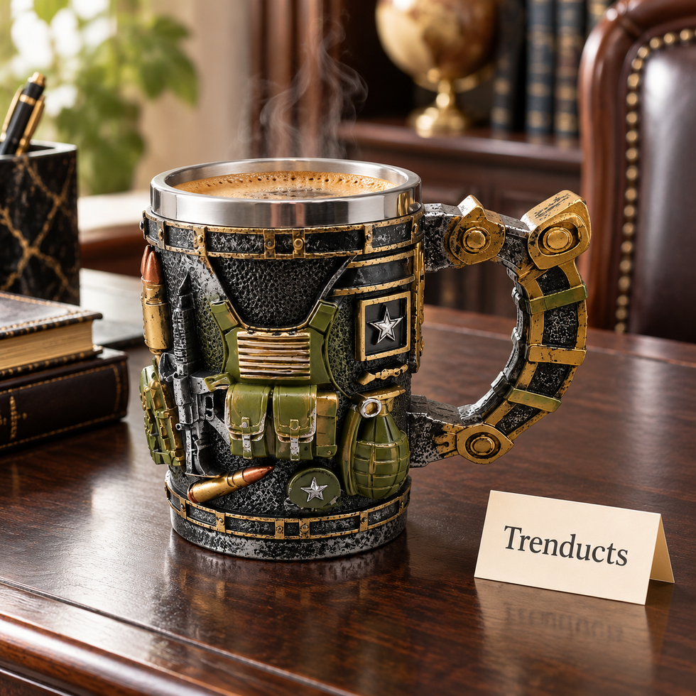 Army Themed Mug - 3D Olive Green Handled Mug