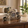 Metal Bike Clock - Silver Chopper Table Clock, 11 inch
