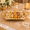 Brilliant Rectangular Flat Tray - Floral with Gold Handles