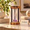10 Minute Hourglass Sand Timer with Rustic Wood Finish Frame