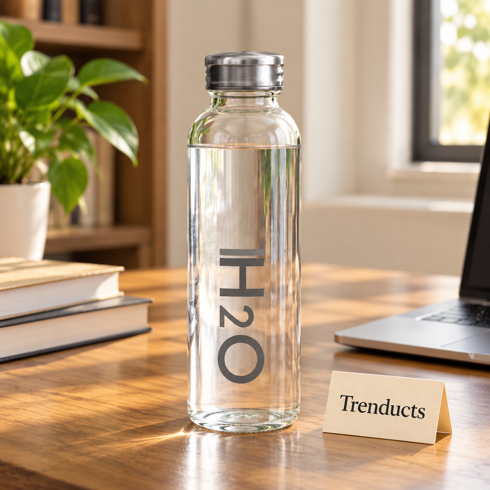 Danny Home H2O Glass Drinks Bottle 750ml - Colour Cap