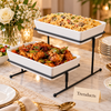 Brilliant 2 Tier Deep Serving Dish with Stand